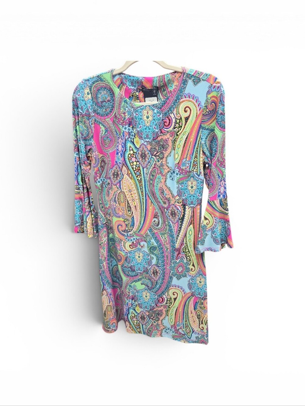 Tommy Hilfiger Bright Blue Pink Teal Paisley Dress SIZE 4